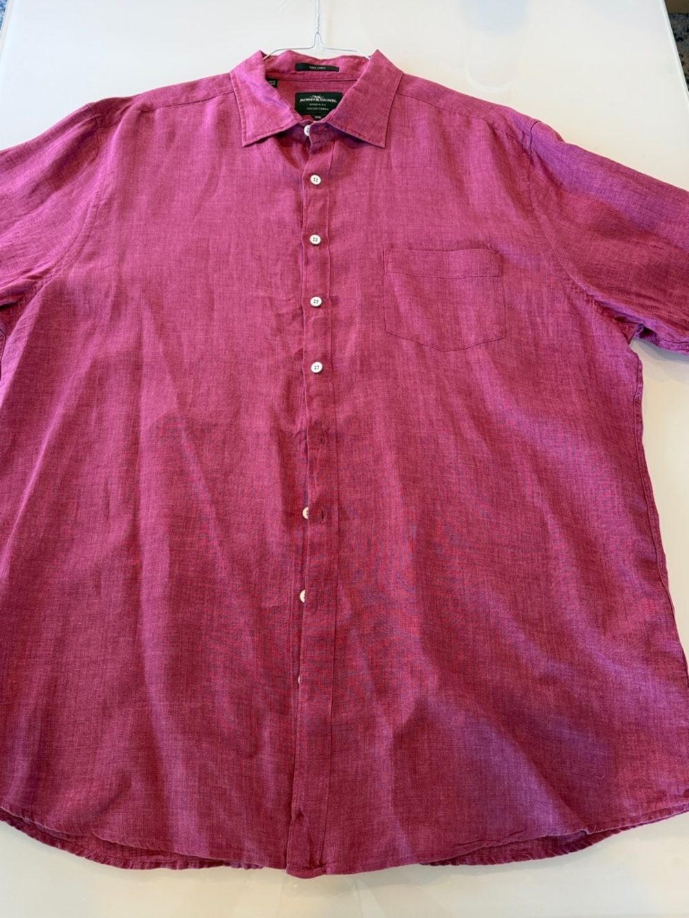 Rodd & Gunn Men's Long-Sleeve Button-Down Shirt - Magenta - Size 3XL